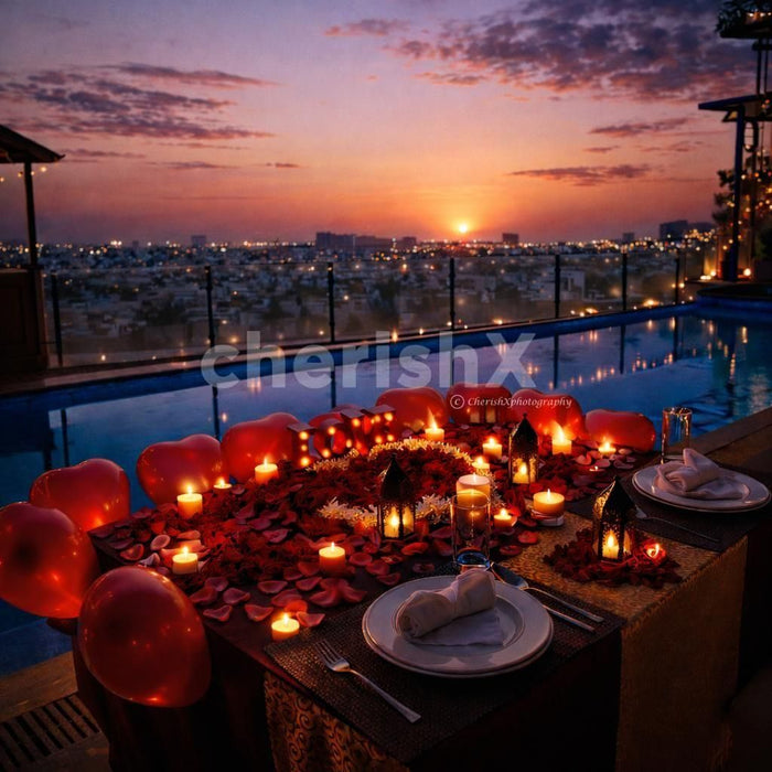 Moonlight Rooftop Poolside Dinner at Sarovar
