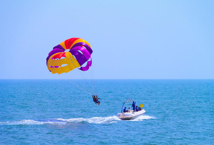 Parasailing at Vagator Beach, North Goa