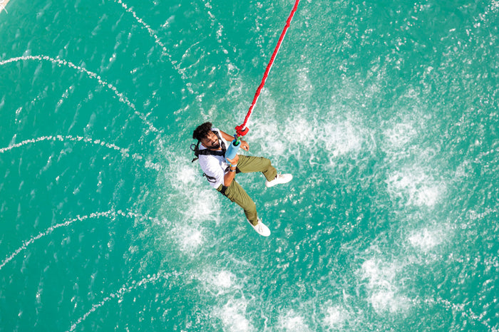 Epic 109m Tandem Splash Bungee for Couples in Rishikesh with Free Video