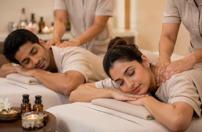 Relaxing One-Hour Couple Swedish Massage at Meghavi Wellness Spa - The Landmark Group - Faridabad