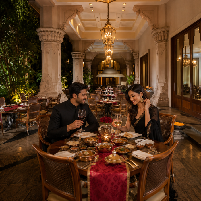 Royal Indian Maharani Set Menu Dining Experience for Two at Jamavar, The Leela Palace Bengaluru