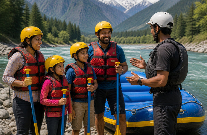 Breathtaking Himalayan Family Boating Experience on the Beas River, Manali