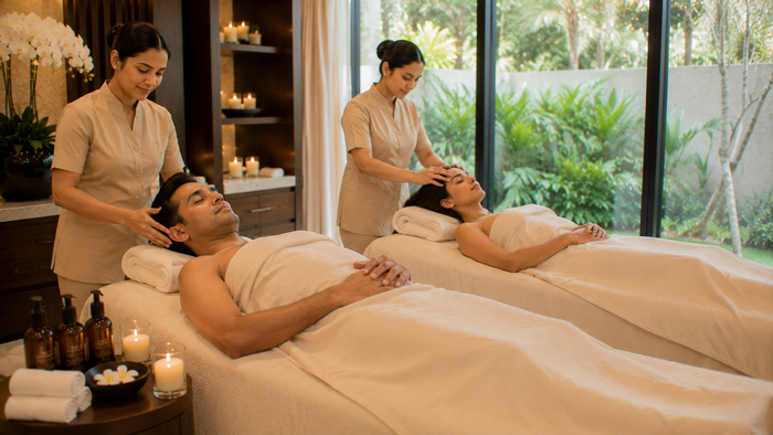 Relaxing One-Hour Couple Swedish Massage at Meghavi Wellness Spa - RG Royal Hotel - Bengaluru