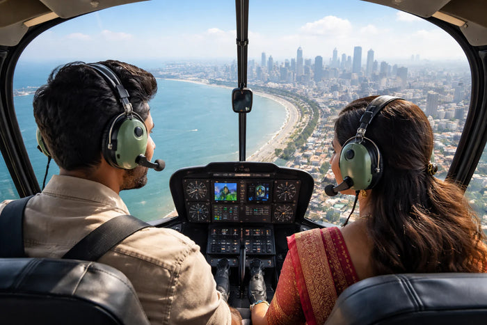 Exciting 30-Minute Private Helicopter Ride in Mumbai with Video Recording Scenic Views