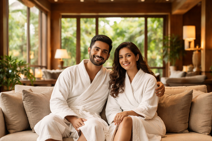 Relaxing 90-Minute Couple Massage at Four Fountains Spa - Rahatni - Pune
