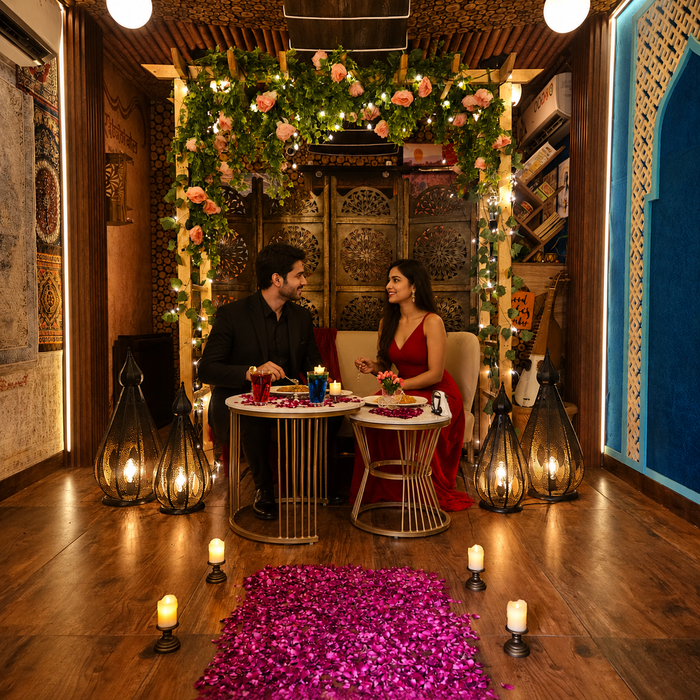 Romantic Private Cabana Dining Experience for Two at Rababi Food Studio Delhi