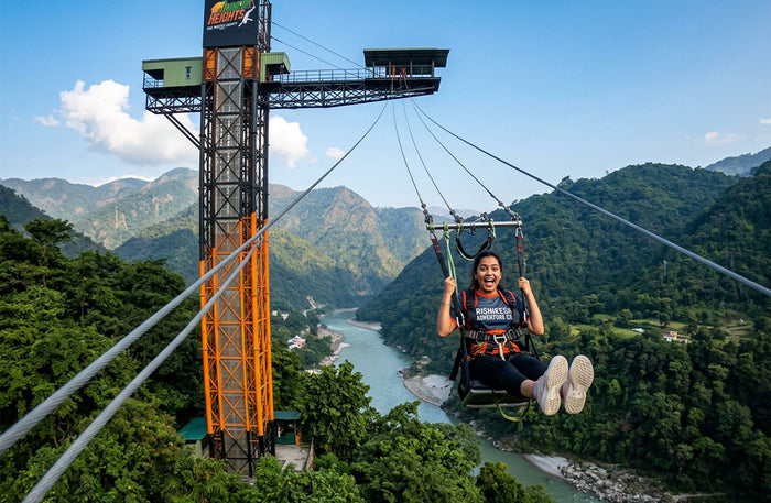 Adrenaline-Packed 83m Bungee Jump, Giant Swing & Flying Fox Combo in Rishikesh