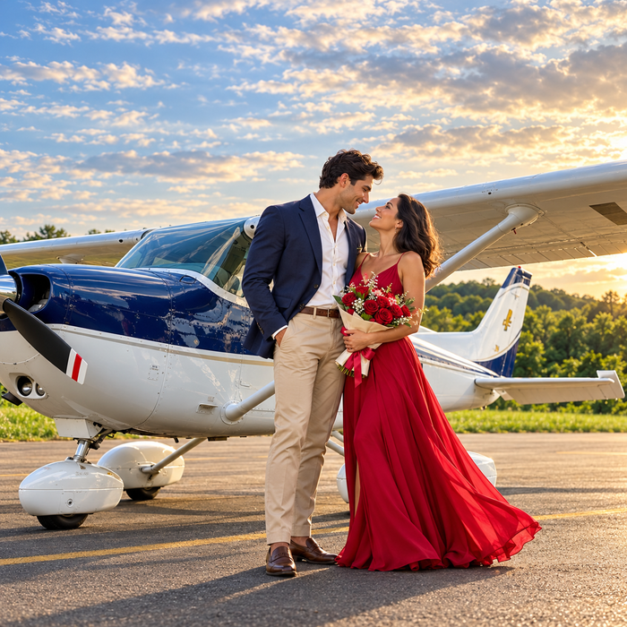 Breathtaking Private Cessna 172 Aerial Joyride Over Mumbai Cake, Bouquet and Banner
