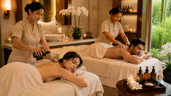Rejuvenating One-Hour Couple Swedish Massage at Meghavi Wellness Spa - Nexus Vega City - Bengaluru