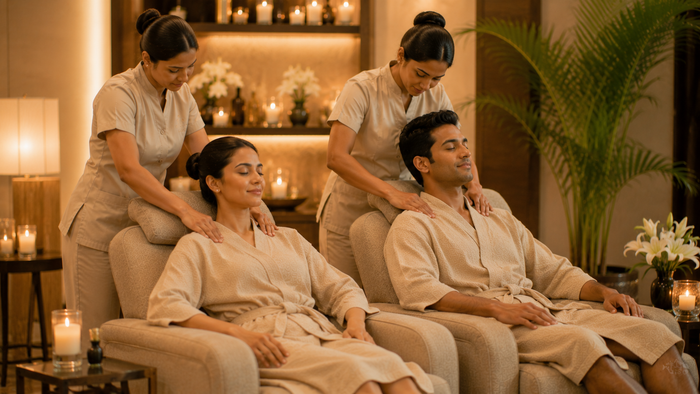 Relaxing One-Hour Couple Swedish Massage at Meghavi Wellness Spa - The Belvedere Golf And Country Club - Ahmedabad