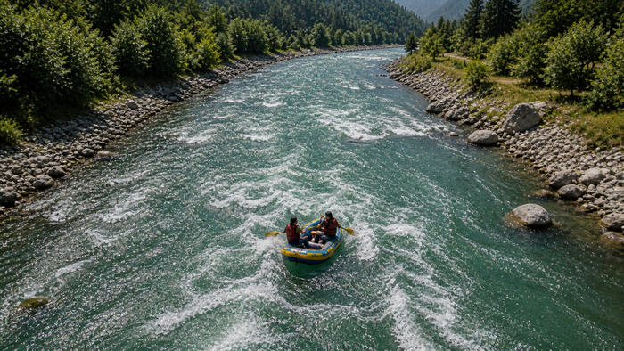 Romantic Himalayan Couples Boating Experience on the Beas River, Manali