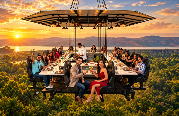 Sky Dining Mumbai - Spectacular Aerial Dining Experience with Panoramic Views