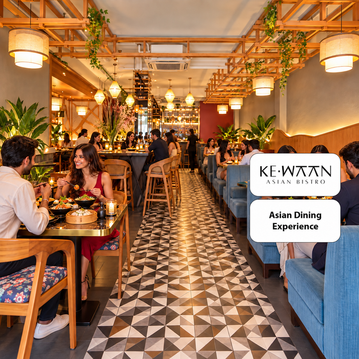 Ke-Waan Asian Bistro New Delhi - Asian Dining Experience for Two
