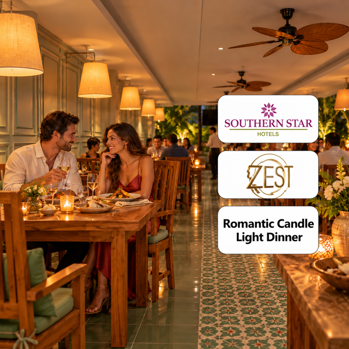 Romantic Candlelight Dinner Experience for Two at ZEST Southern Star