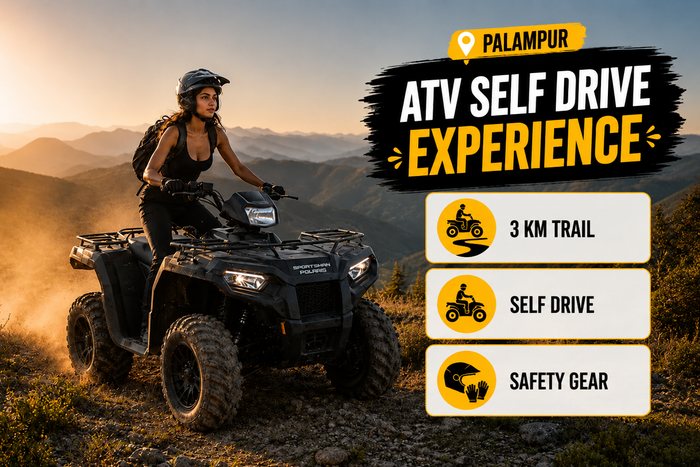 Adventure-Filled 3 KM Sportsman 570 ATV Self-Drive Adventure in Palampur