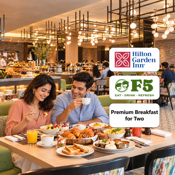 F5 Hilton Garden Inn Bengaluru - Premium Breakfast with Live Cooking Counters for Two