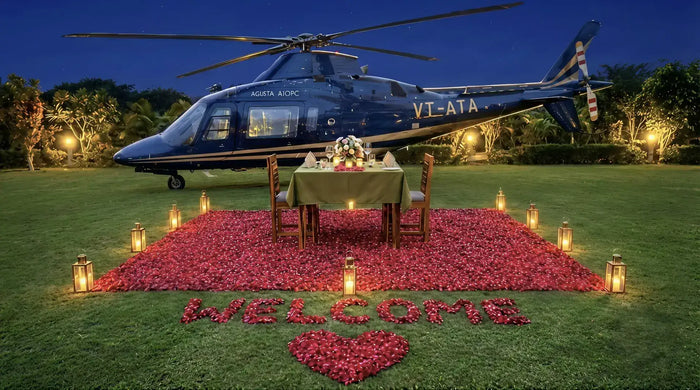 Pure Vegetarian Luxury Private Candlelight Dinner for Two at RADSUM Aravali Hills Gurugram