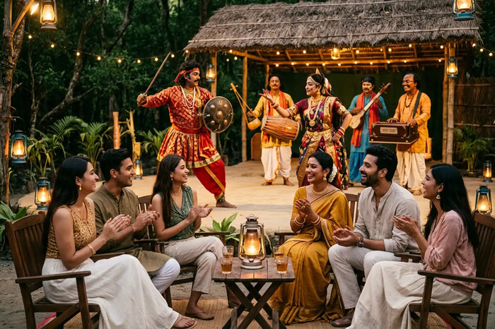 Immersive Bonobibi Jatra Performance at Sunderban Tiger Camp, Dayapur