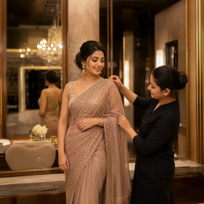 Indulgent 30-Minute Saree Draping at The Qalm Spa & Salon, Indore Marriott Hotel