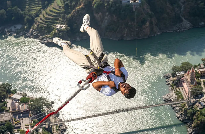 Mind-Blowing 55m Tower Bungee Jump & 48m Freestyle Jump in Rishikesh