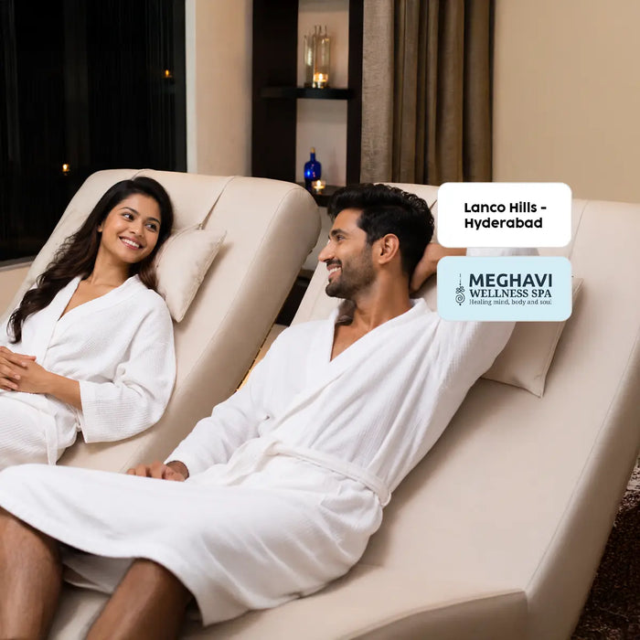 Mood-lifting One-Hour Swedish Couple Massage at Meghavi Wellness Spa - Lanco Hills - Hyderabad