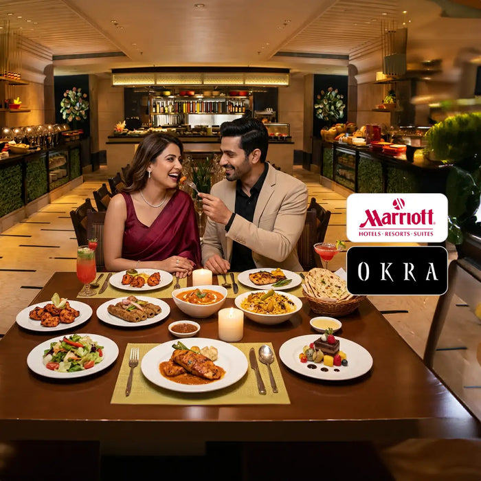 Non-Veg 4-Course Dinner Experience for Two at OKRA, Hyderabad Marriott Hotel & Convention Centre