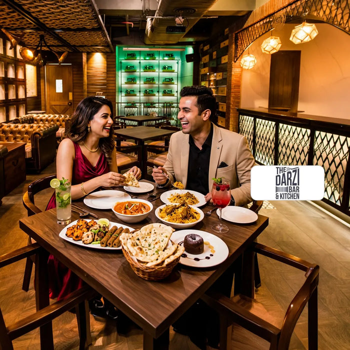 Non-Vegetarian 4-Course Dinner Experience for Two at The Darzi Bar & Kitchen, Connaught Place