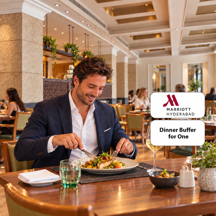 OKRA Hyderabad Marriott Hotel - Premium Dinner Buffet for One
