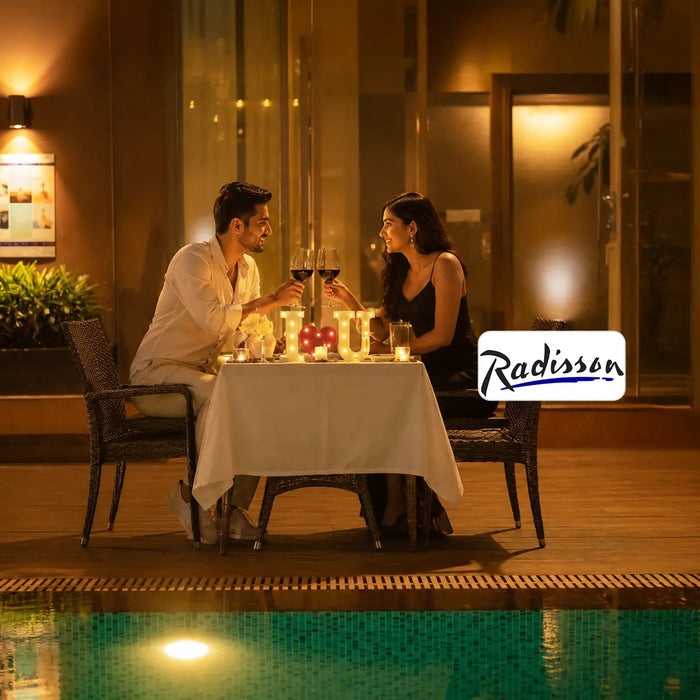 Exclusive Private Poolside Candlelight Dinner Experience for Two at Radisson in Delhi NCR