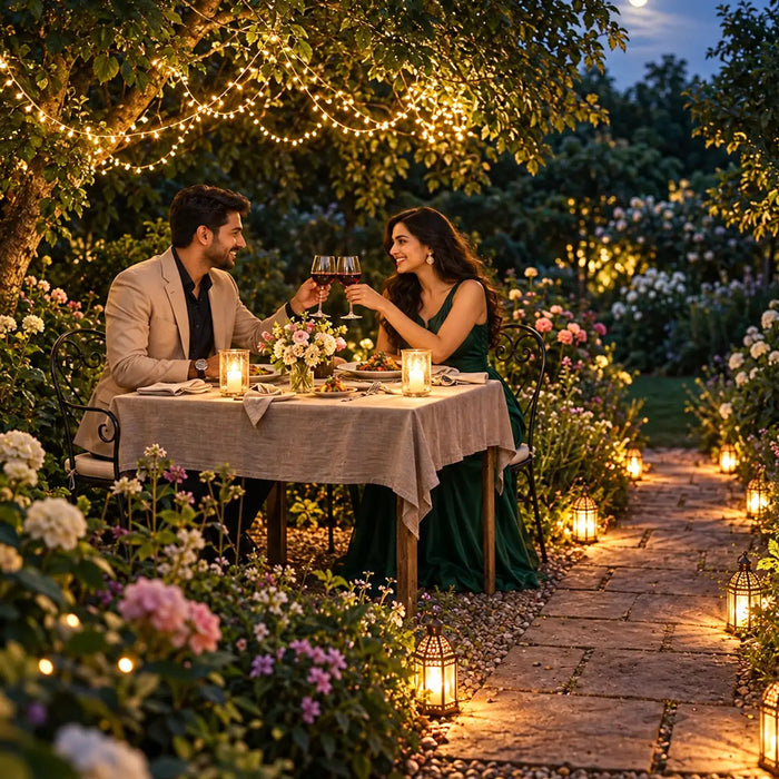 Private Garden Candlelight Dinner Experience for Two in Bengaluru