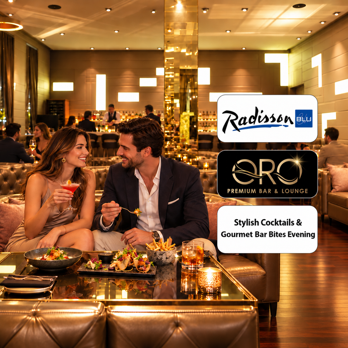 Radisson Blu ORO New Delhi - Stylish Cocktails & Gourmet Bar Bites for Two