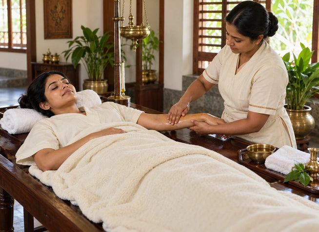 Relaxing 60-Minute Abhyanga Snana Ayurvedic Experience for One at Favourite Kerala Ayurveda The Raviz Kadavu in Calicut