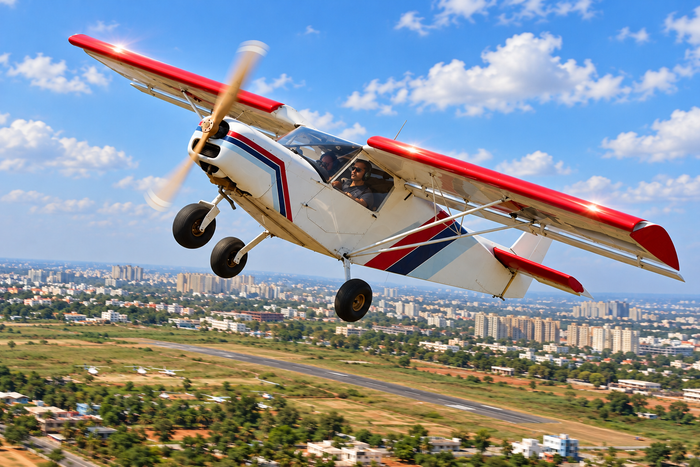 Thrilling Microlight Aircraft Flying Joyride Over Bengaluru with Breathtaking Views