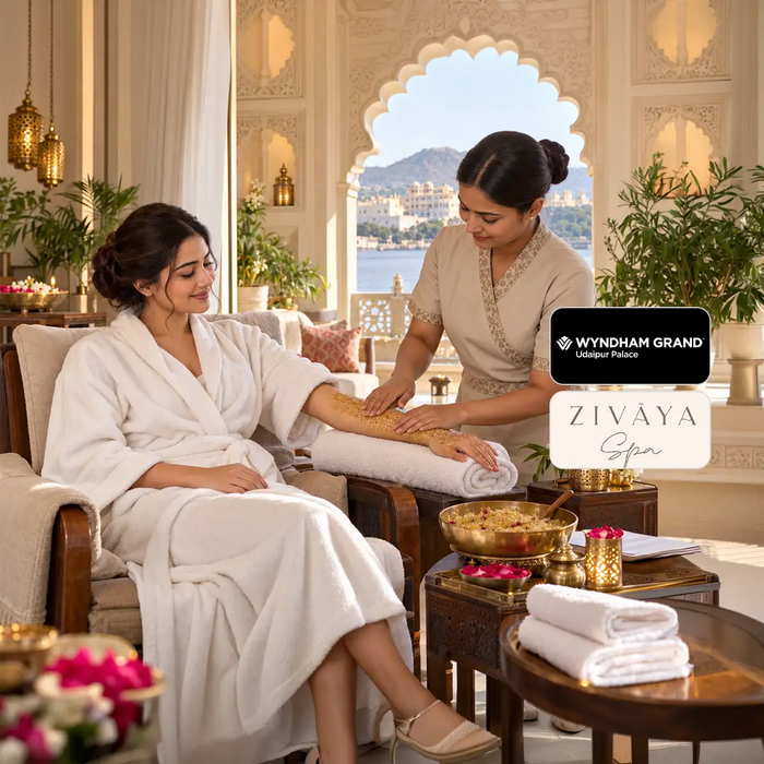 Rejuvenating 15-Minute Full Body Polishing Experience at Zivaya Spa, Wyndham Grand, Udaipur