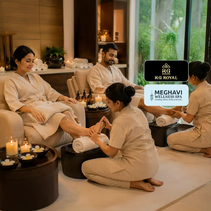 Relaxing One-Hour Couple Swedish Massage at Meghavi Wellness Spa - RG Royal Hotel - Bengaluru