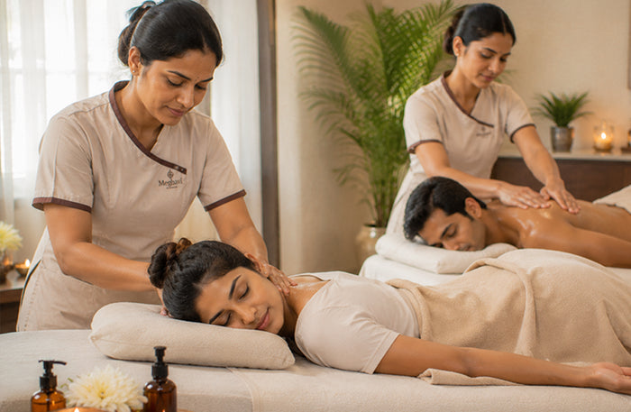 Restorative One-Hour Couple Swedish Massage at Meghavi Wellness Spa - Apollo Urlife - Hyderabad