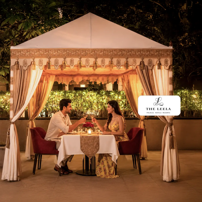 Serene Private Cabana Candlelight Proposal Dinner Experience for Two by The Leela Ambience Convention Hotel, Delhi in Delhi NCR