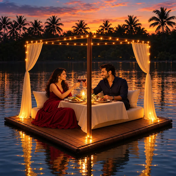 Romantic Floating Cabana Dinner Experience for Two in Mumbai
