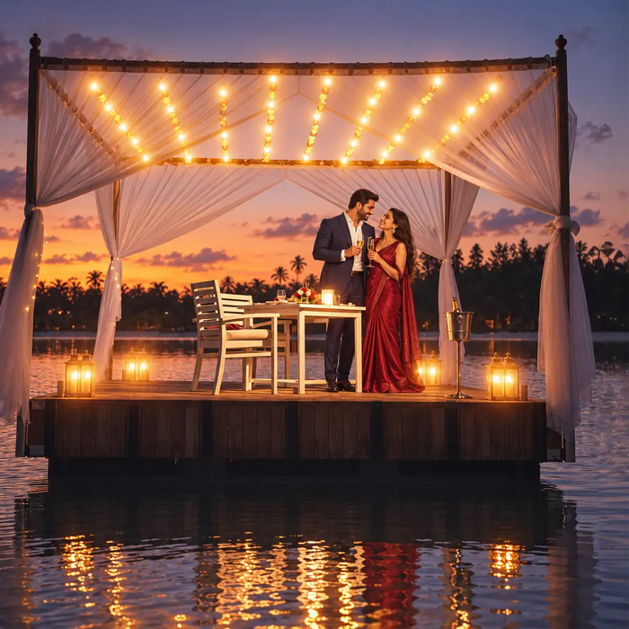 Romantic Floating Cabana Dinner Experience for Two in Mumbai