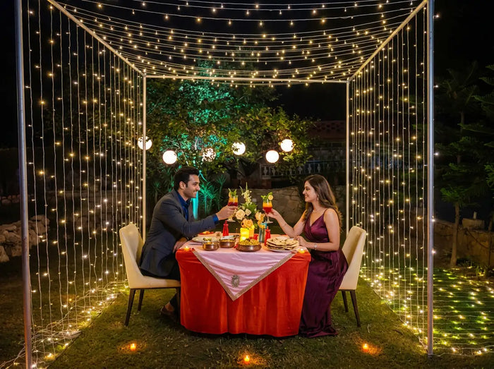 Romantic North Indian Cabana Candlelight Dinner for Two in Koramangala, Bengaluru