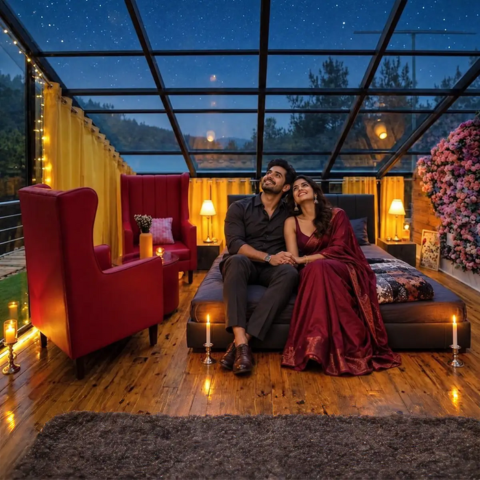 Romantic Rooftop Dining Package for Two in Mumbai