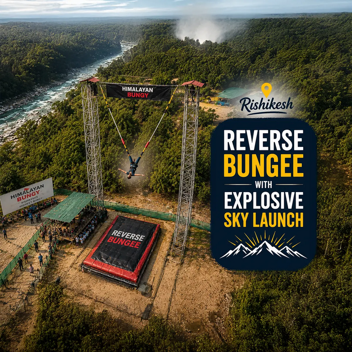 Rush-Filled Reverse Bungee Tower Jump in Rishikesh with Explosive Sky Launch