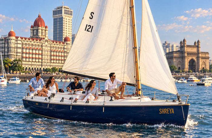 Serene Two-Hour Private Sea Bird Yacht Sailing Experience in Mumbai for Up to 6 People