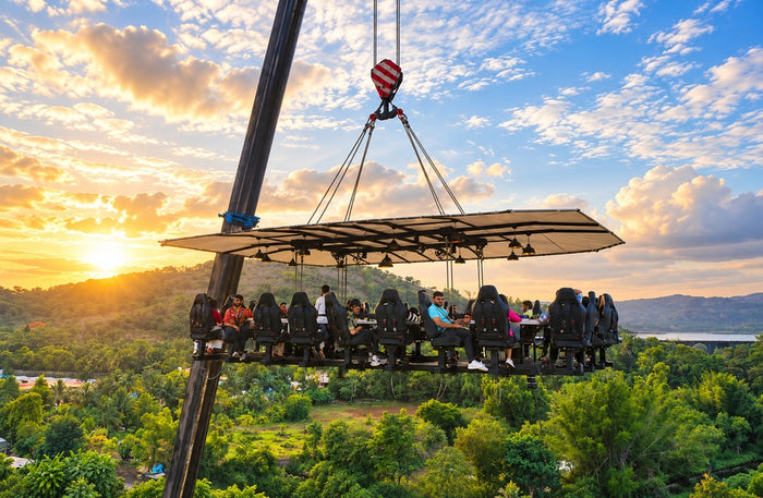 Unique Sky View Dining for Two Gift Box - Romantic Rooftop & Dinner in the Sky Experiences with Stunning Views