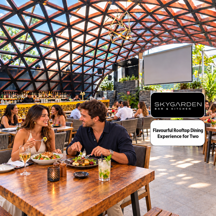Skygarden Bar & Kitchen Bengaluru - Flavourful Rooftop Dining Experience for Two