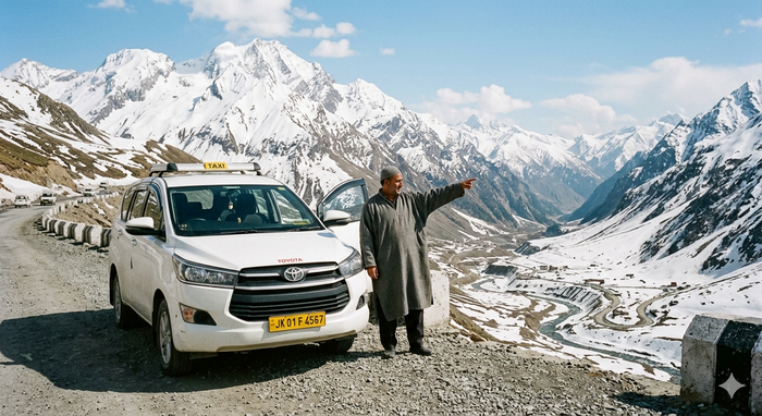 Private Full-Day AC Sedan Car Rental with Sightseeing in Srinagar