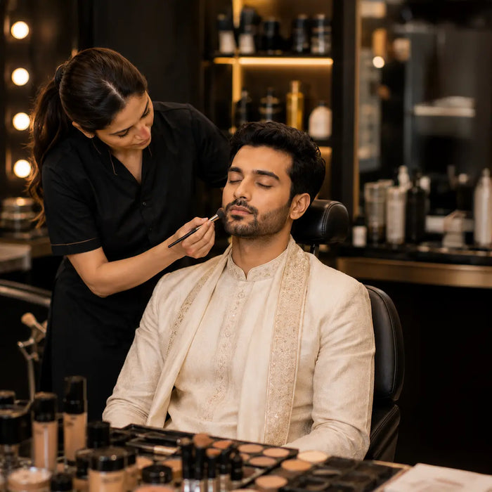 Stylish Groom Makeup Experience at Zivaya Spa – Wyndham Grand, Udaipur