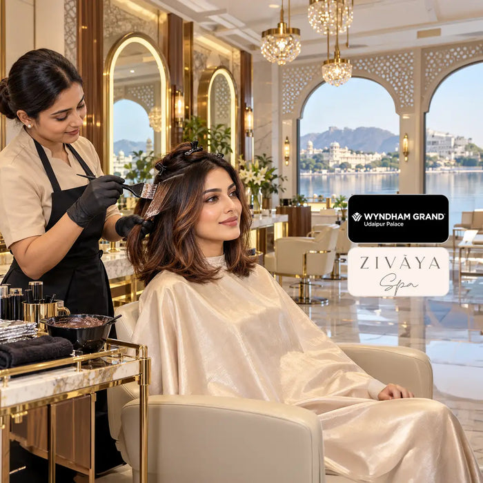 Stylish Shoulder Length Hair Colour Experience at Zivaya Spa – Wyndham Grand, Udaipur