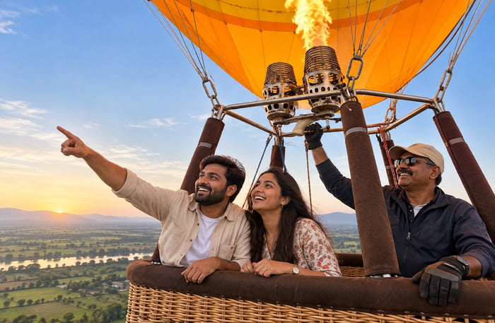 Hot Air Balloon Adventure Gift Box: Discover Stunning Landscapes from the Skies Across India