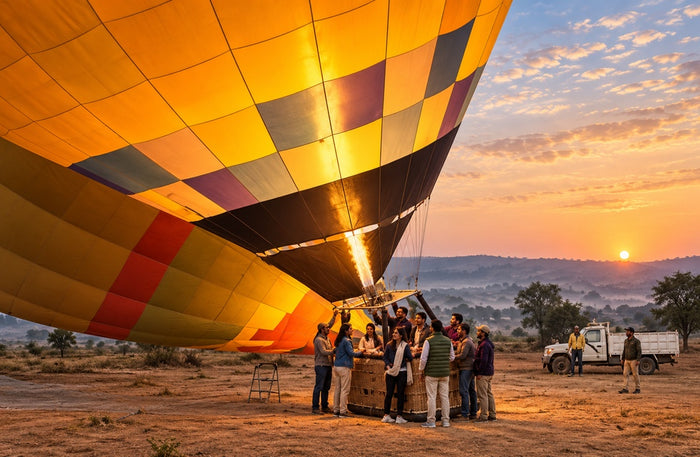 Hot Air Balloon Adventure Gift Box: Discover Stunning Landscapes from the Skies Across India